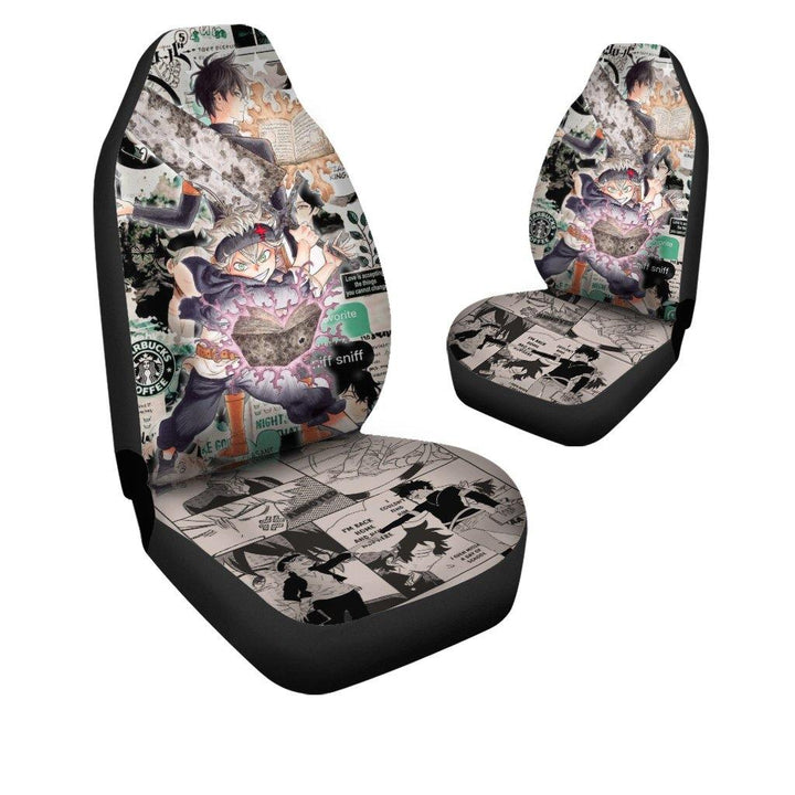 Asta x Zuno Black Clover Car Seat Covers Anime Fan Gift - Customforcars - 4