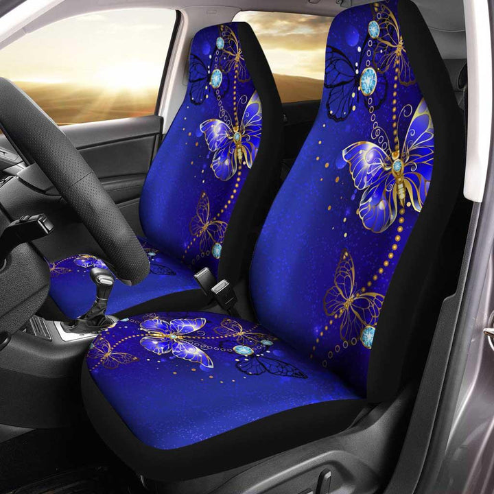 Beauty Blue Butterfly Car Seat Covers Custom - Customforcars - 2