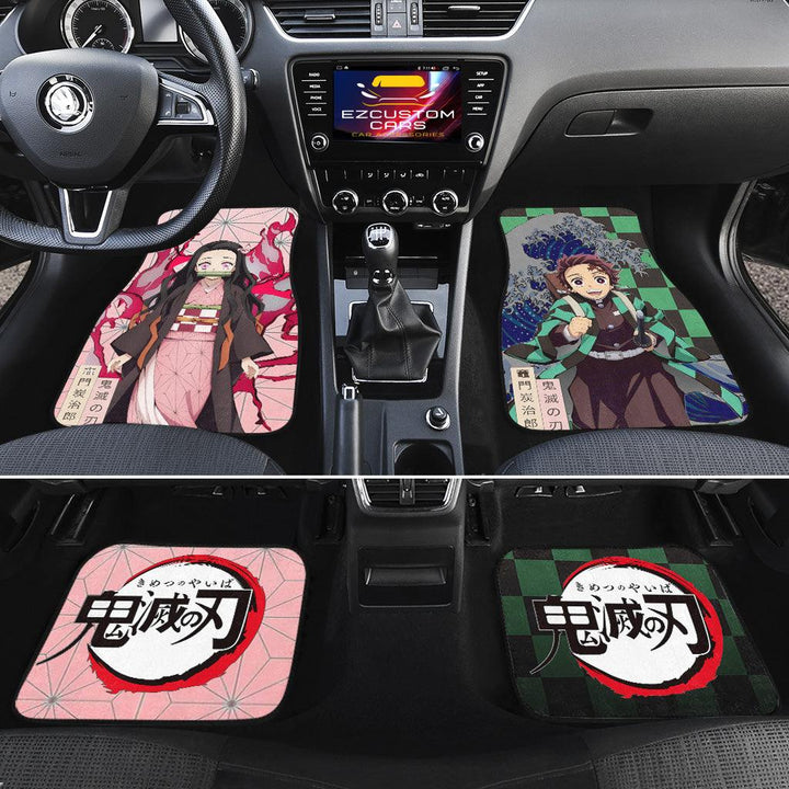 Tanjiro x Nezuko Car Accessories Demon Slayers Car Mats Anime Car Decoration - EzCustomcar - 2