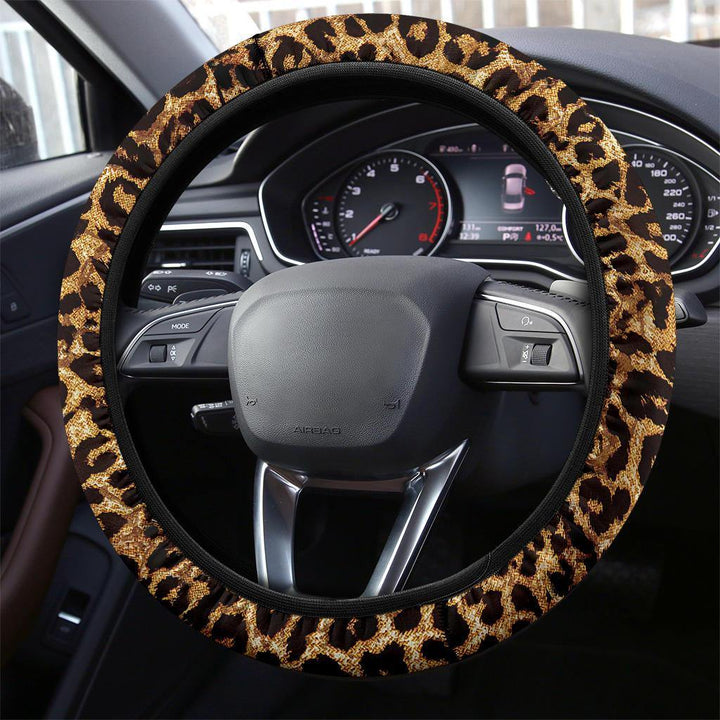Leopard Brown Custom Steering Wheel Cover - Customforcars - 3
