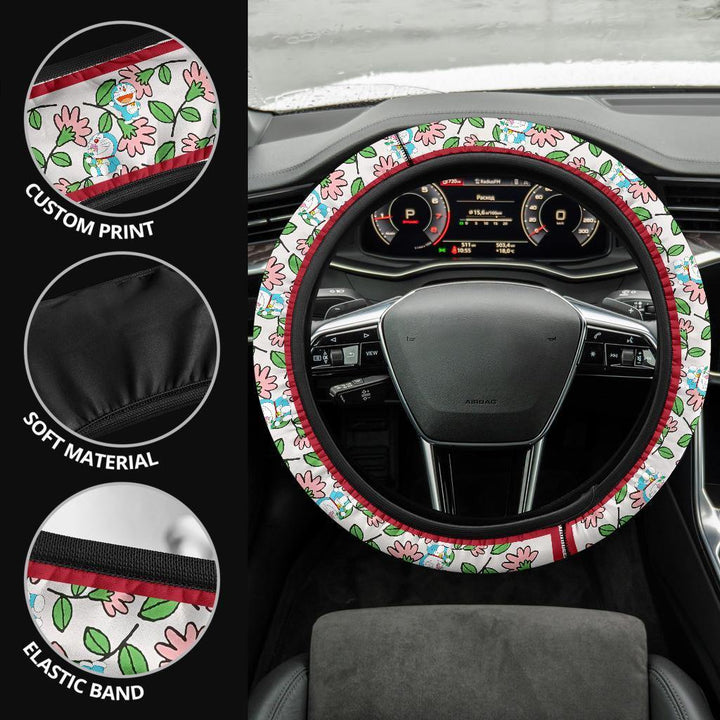 Flower Patterns Steering Wheel Cover - Customforcars - 4