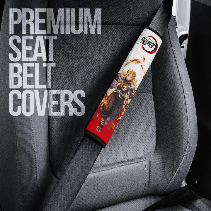 Rengoku Seat Belt Covers Demon Slayers Anime Car Accessories - Customforcars - 5