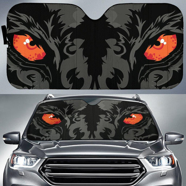 Panther Eyes Cartoon Car Sunshade - Customforcars - 2