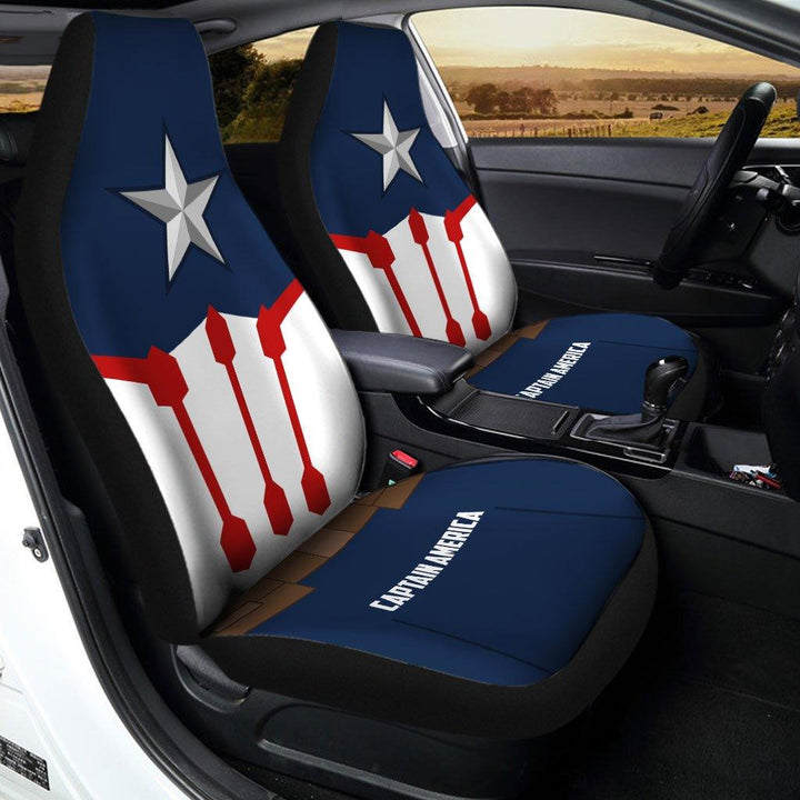 Super Hero Captain American Car Seat Covers - Customforcars - 2