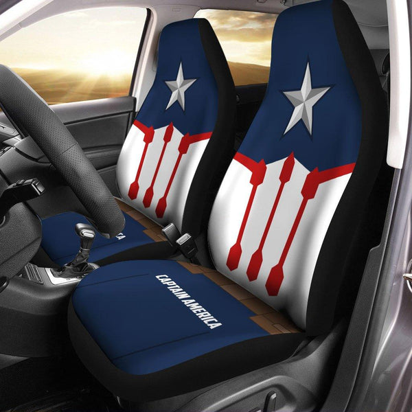 Super Hero Captain American Car Seat Coversezcustomcar.com-1
