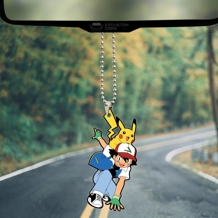 Pokemon Car Accessories Anime Car Ornament Ash Ketchum and Pikachu - EzCustomcar - 3