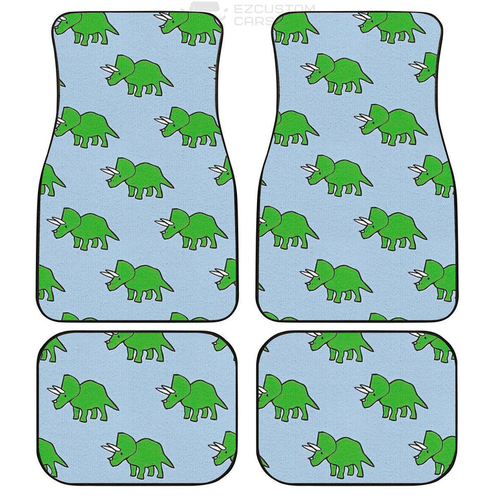 Cute Triceratops Pattern Car Floor Mats Custom Dinosaur Car Accessories - EzCustomcar - 4