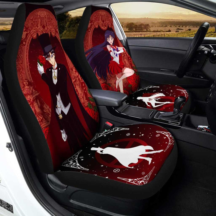 Tuxedo Mask x Sailor Mars Custom Car Seat Covers - Customforcars - 3