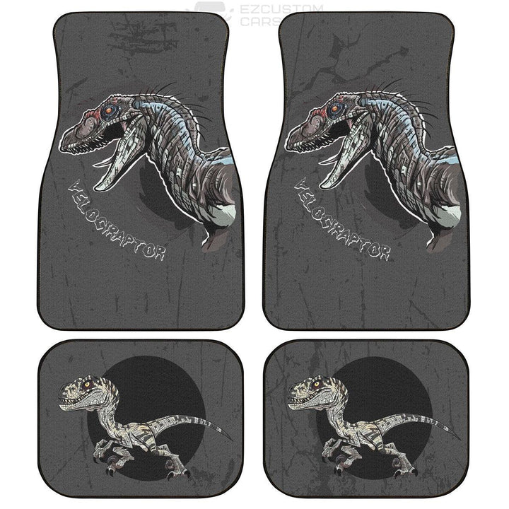 Velociraptor Car Floor Mats Custom Dinosaur Car Accessories - EzCustomcar - 4