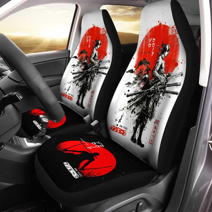 Zoro Samurai Warriors Car Seat Covers Custom One Piece Anime - Customforcars - 2